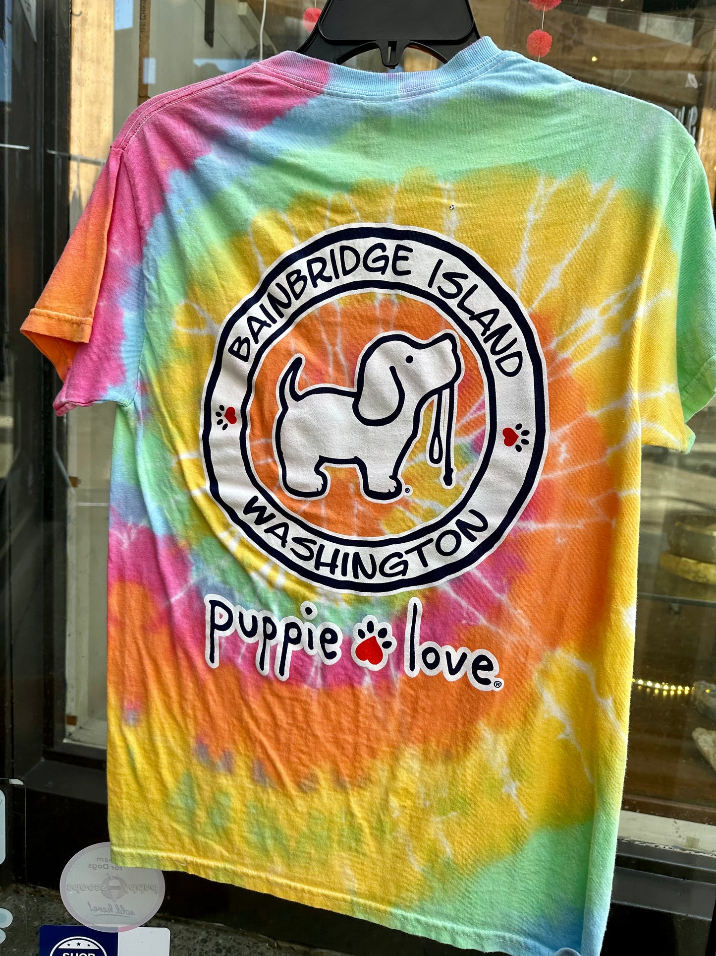 puppie love - Exclusive - Spiral Tie Dye - Short Sleeve T-Shirt - Aerial - Medium