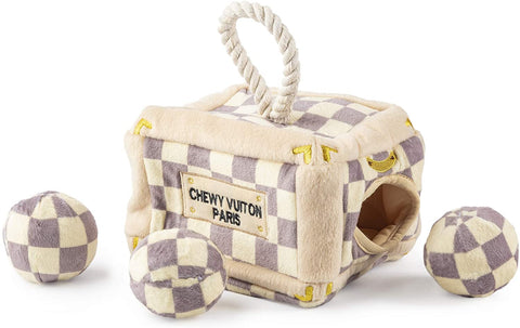 Haute Diggity Dog - Chewy Vuitton Checker - Interactive Toy